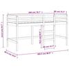 VidaXL Lit Mezzanine Enfants avec Tunnel, Lit Intermédiaire avec Rangement, Meuble de Chambre à Coucher, Moderne, Rose 3283837