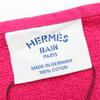 Pristine HERMES towel Beach Towel Yachting PM Large size with fringe pink cotton Used