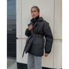 Winter New Thickened Lapel Waist-Tight Cotton Coat Women Slim Fit Solid Color Warm Padded Jacket Outerwear
