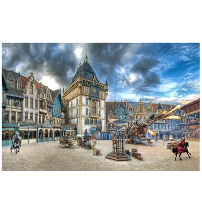 Full 5D Diy Diamond Painting Ancient Town Square Embroidery Cross Stitch Home Decor Handmade Gift