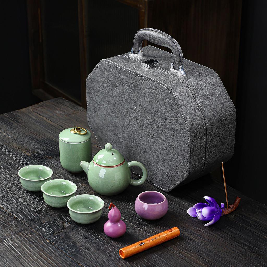 Travel tea set portable kung fu tea set Japanese outdoor express cup holiday business gift