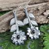 Boucles d'oreilles libellule en Bronze Vintage pour femmes, bijoux à la mode, couleur or, motif sculpté en métal incrusté de pierre de lune