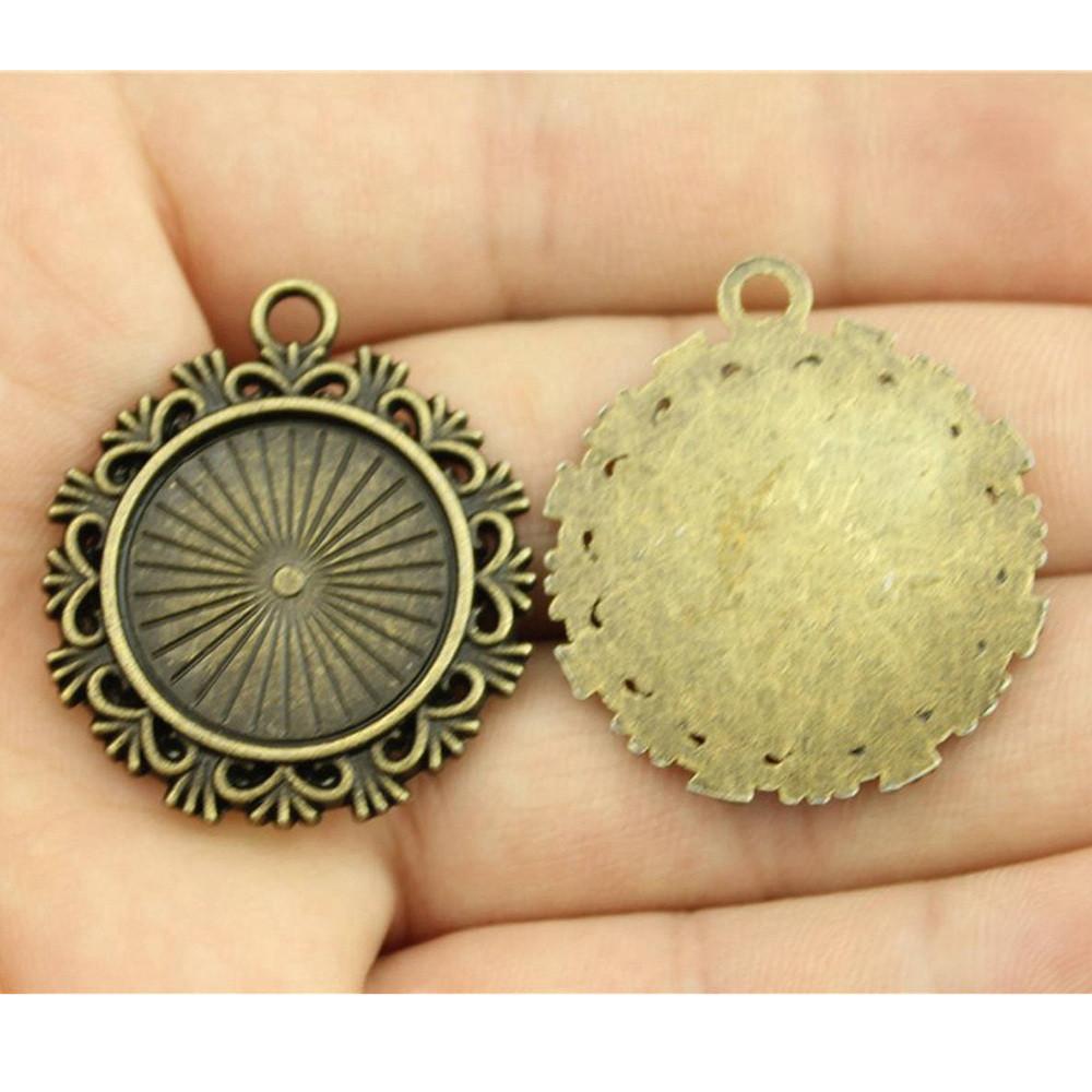 Hodí se pro kulatý 20mm skleněný kabošon Základní lůžko Podložka Bezel Doplňky Díly Chlapecké šperky Cool Dárky Pro