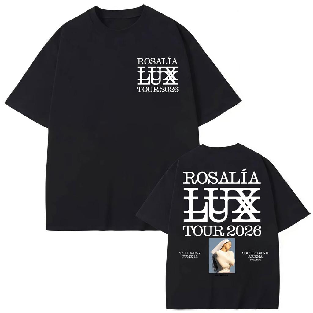 Singer Rosalia LUX Tour T Shirts Men Women Clothing High Quality Fashion T-shirts Summer Loose Short Sleeve T-shirt
