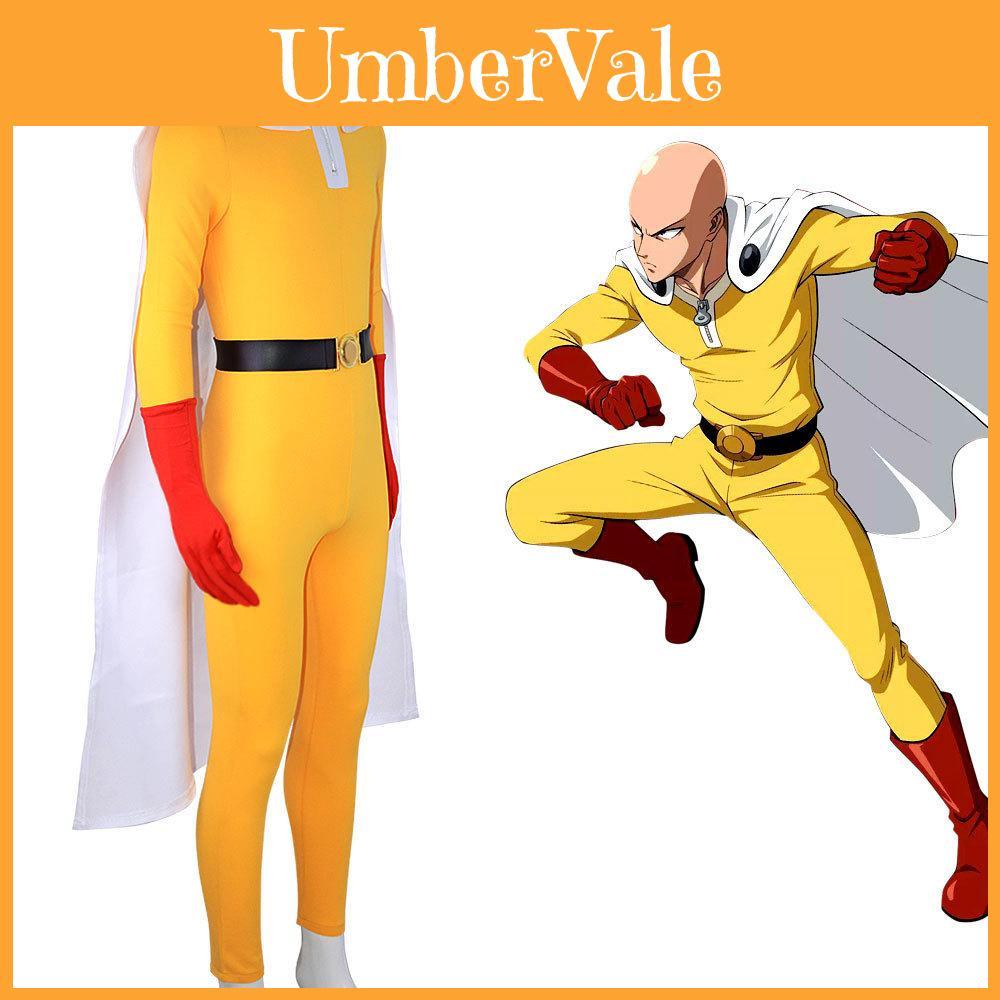 Tuta Cosplay a Corpo Intero di One Punch Man Opm con Design Imbottito per Feste in Costume