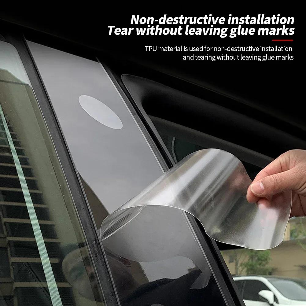 4 pezzi Per Tesla Model 3 Pellicola Protettiva Automobilistica Montante B Model Y Antigraffio Auto TPU Montante A Pellicola Accessori Retrofit
