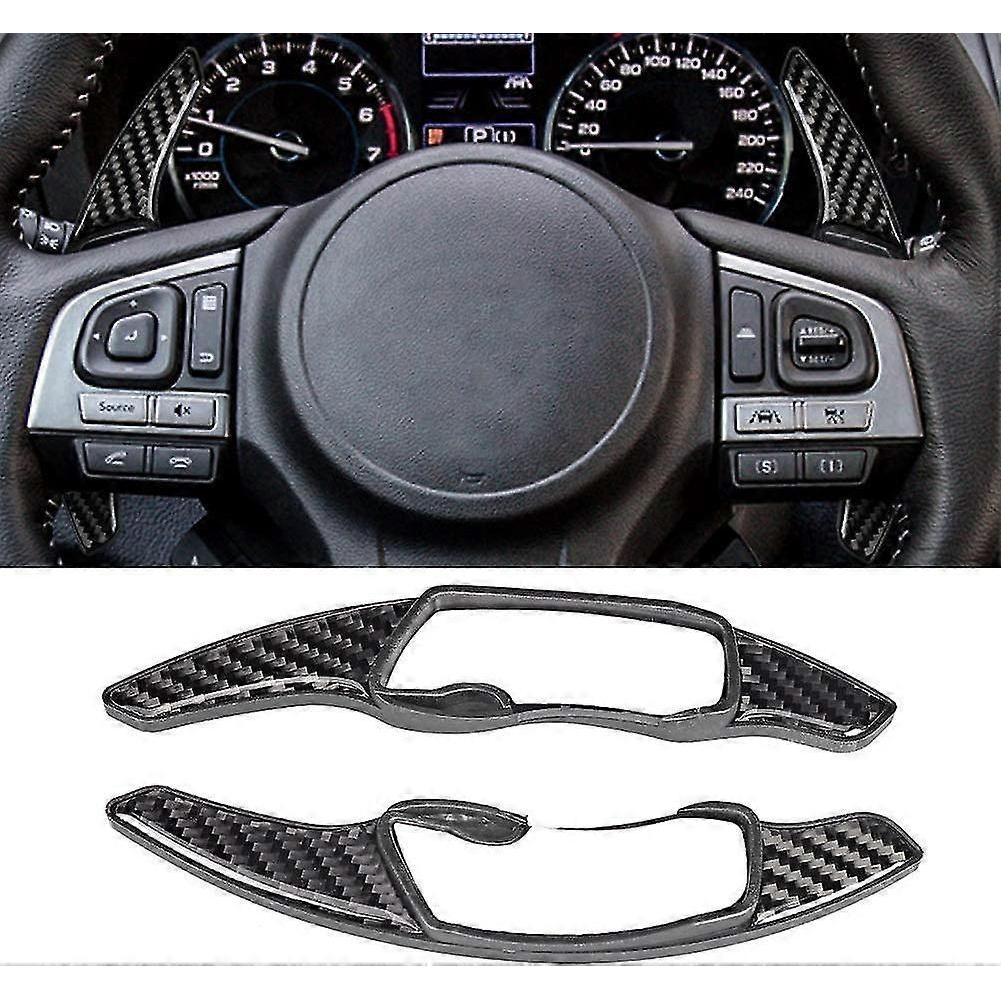 Steering Wheel Paddle, Carbon Fiber Steering Wheel Paddle Shifter Cover(1set, Black)
