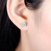 Hot Simple Stud Earrings for Women 3mm/4mm/5mm/6mm/8mm Round CZ Stone Silver Color Ear Piercing Earrings Trendy Jewelry