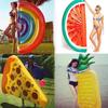 Vysoce kvalitní duhové kruhy, pizza, meloun a ananas plovoucí matrace - k dispozici více modelů