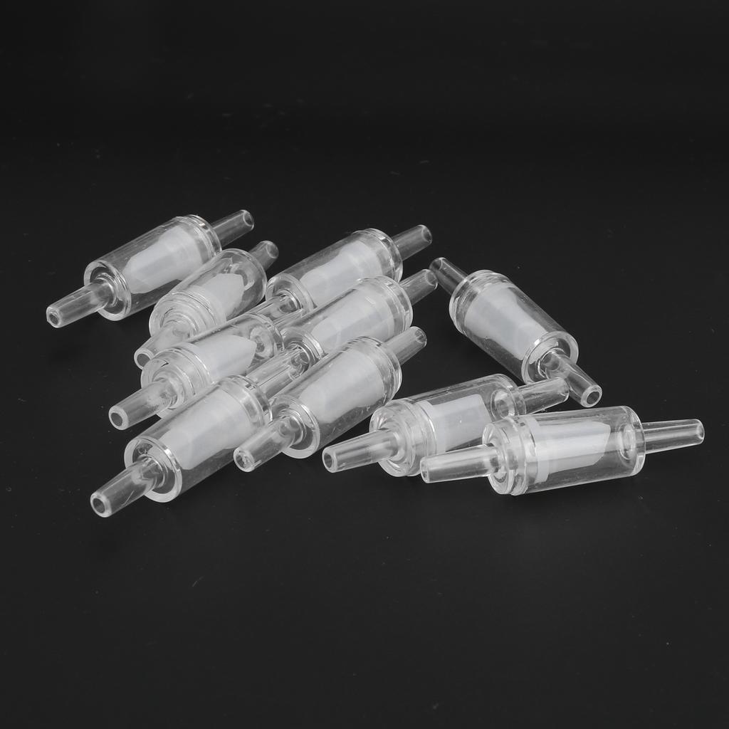 10 Piezas Válvulas Antirretorno de Bombeo Unidireccional de Plástico para Peces  (Blanco )