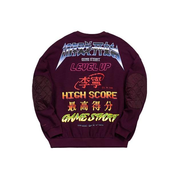 Li-Ning Неделя моды в Париже, свободный пуловер, свитшот, мужские топы, фиолетовый AWDQ635-1 M