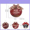 Enfeite Festivo de Natal de Madeira Pendurado Decoração Redonda Com Lindo Laço Para Uso Interno