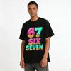 Sweet Dessert Style Number 67 Print Casual T-Shirt For All Ages Pure cotton T-shirt