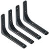 Wall Shelf Bracket - AIMOONSA - 200 X 150 Mm - Heavy Duty Support - Pack of 4 - Black