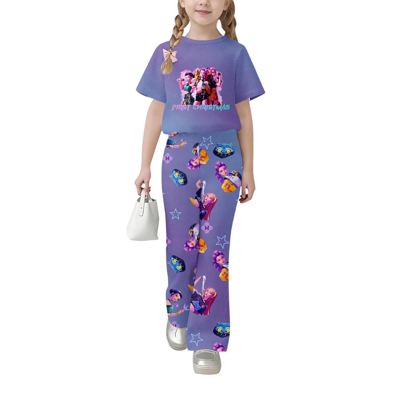 

Infant Newborn Baby Girls Boys Loose Print T-shirt+Pants Print Outfits Set 160 червоний