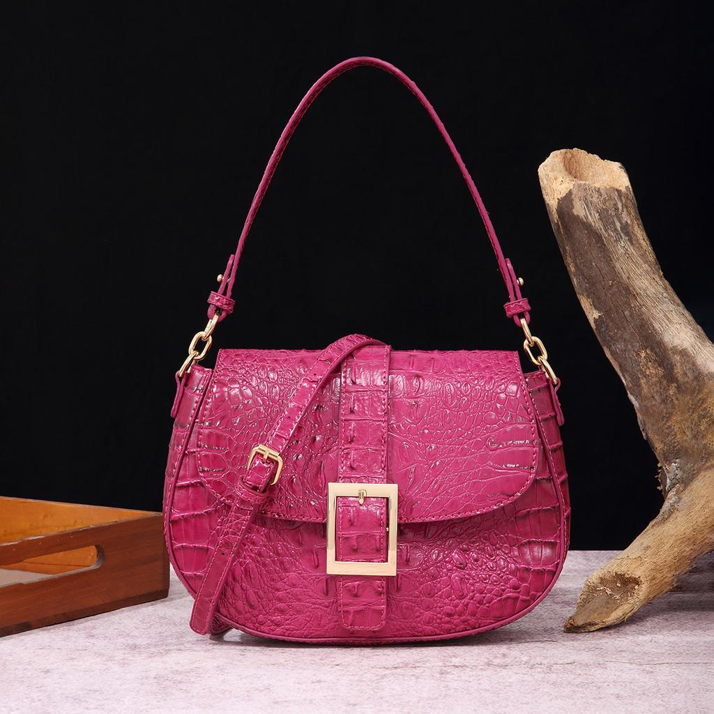 New Fashionable Alligator Pattern Shoulder Bag High-quality Retro Handbag All Match Women's Armpit Swagger Bags