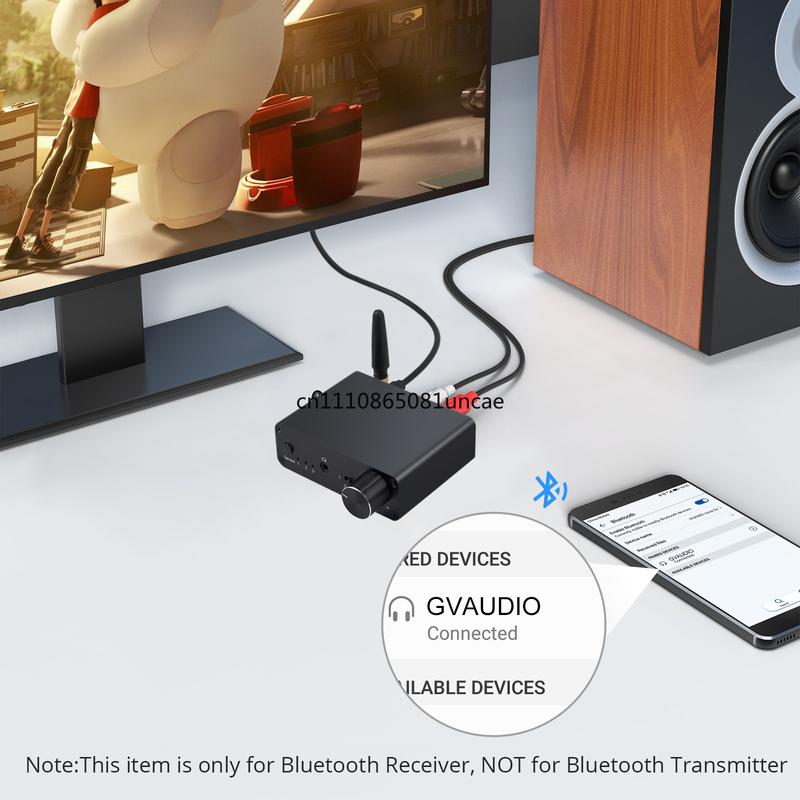 192k Bluetooth-compatible DAC Converter with Headphone Amp Digital To Analog Converter 3.5mm Audio Adapter Support AAC HomeAudio