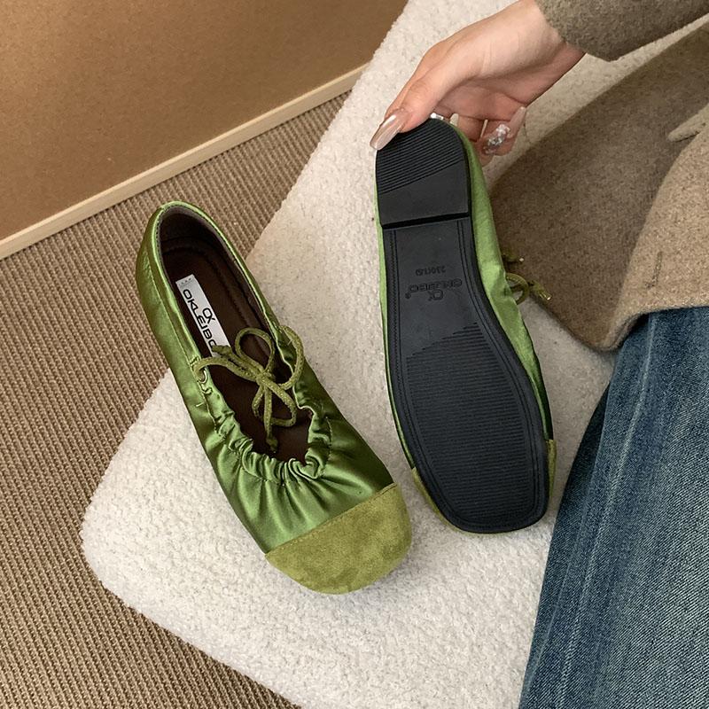 Fashion Fashion Pleated Women Ballet Flats Slip On Shoes Casual Soft Female Shallow Footwear Round Toe Ladies Mary Janes Flats Shoes new