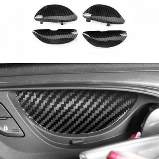 For Cadillac CT5 - ABS Carbon Fiber Inner Door Bowl Sticker Trim 4PCS