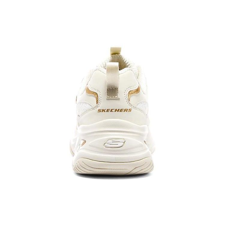 Skechers DLites 4.0 Schnürung Bär Mesh Leder Dicke Sohle Stoßdämpfend Langlebig Erhöhte Höhe Niedriger Schaft Dad Sneaker Damen Sneaker Off-White 896147-OFWT