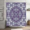 Beautiful Blue White Lace Pattern Shower Curtain Perfect for Your Bathroom Decor!