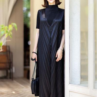 Specchio Deep V Pleated sleeVeless Dress 452 578