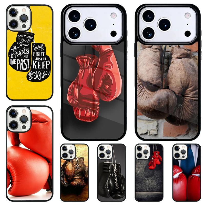 Boxing Gloves Hanging On a Wall Phone Case for iPhone 17 Air 16 15 11 12 14 13 Pro Max Shockproof Cover