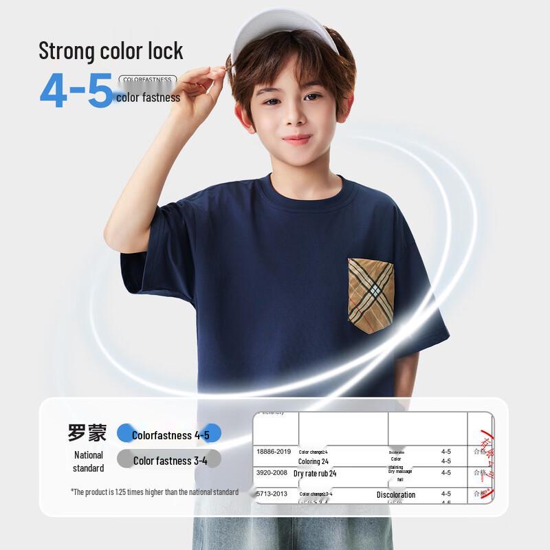 ROMON Boys' Summer Crewneck Short-Sleeve T-Shirt