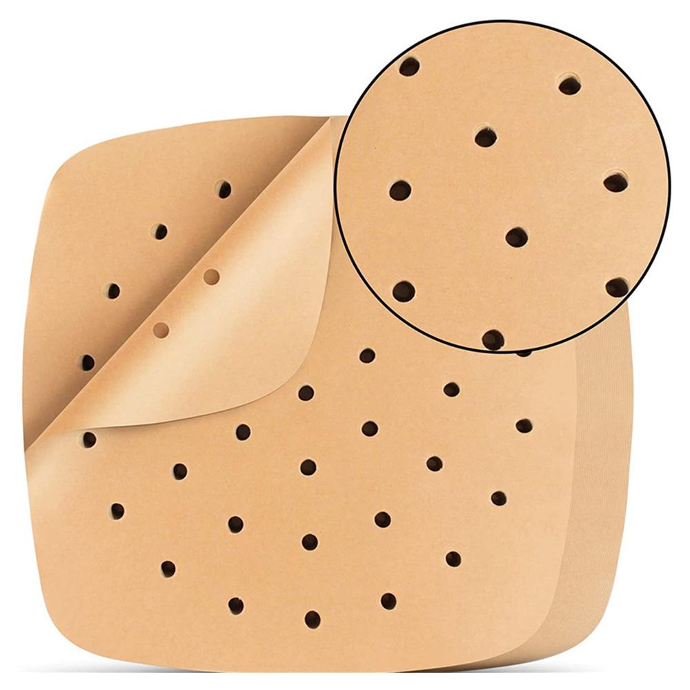 200PCS Air Fryer Parchment Paper Food Grade Oil Absorbent Paper Liners Non-Stick Disposable Kitchen Round Baking Paper 20cm