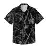Men's Casual Short Sleeve Button Down Shirt Lightweight Breathable Fabric Classic Fit Summer Shirt with Camouflage Leaf and Branch Print