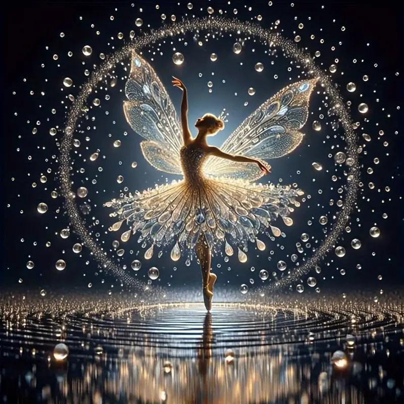 5d Diy Diamond Embroidery Girl Portrait Mosaic Needlework Home Decor Diamond Panting Dancer Full Round Drill 30x30cm