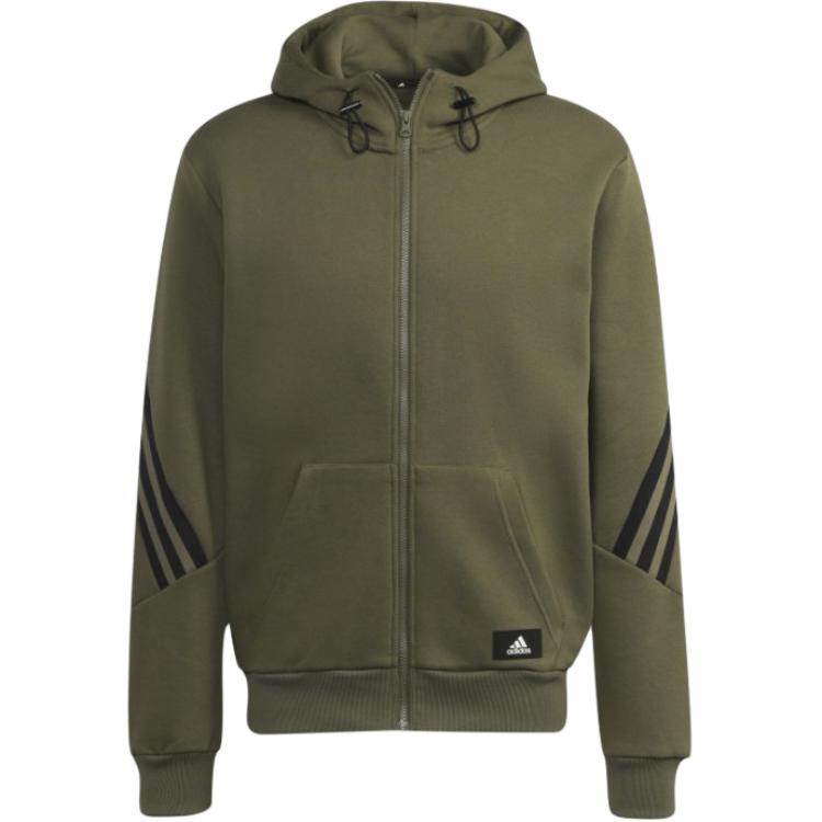 Adidas Future Icons Warm Comfortable Hooded Jacket Men Jacket Olive-Green H21553
