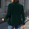 Women's Fashion Elegant Color Long Sleeve Gold Velvet Button Coat