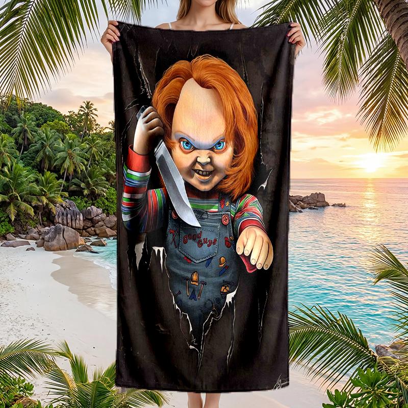Chucky Fashion Beach Towel: Ideal for Summer Adventures Soft, Absorbent and Quick Drying Suitable for Swimming and Bathing