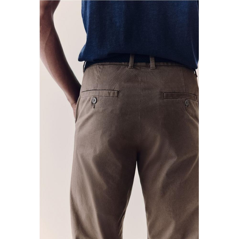 H M sliM Fit Cotton cHino Pants Brown