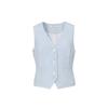 Blacknini (Two Colors) "Crushed Ice" Island Three Acetate Cotton Linen Old Money Suit Outwear/Vest Shorts