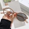 New Elliptical Photochromic Myopia Glasses Retro Korean Oval Small Frame Myopia Eyewear Anti Blue Light Color Changing Glasses