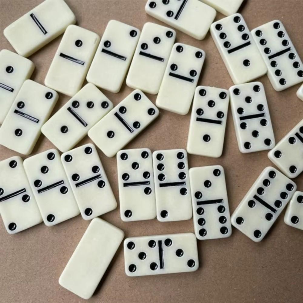 Fun 18 PCS Double Six Domino Set Double Six Leisure Entertainment Domino Toy Children Gift Table Game Travel