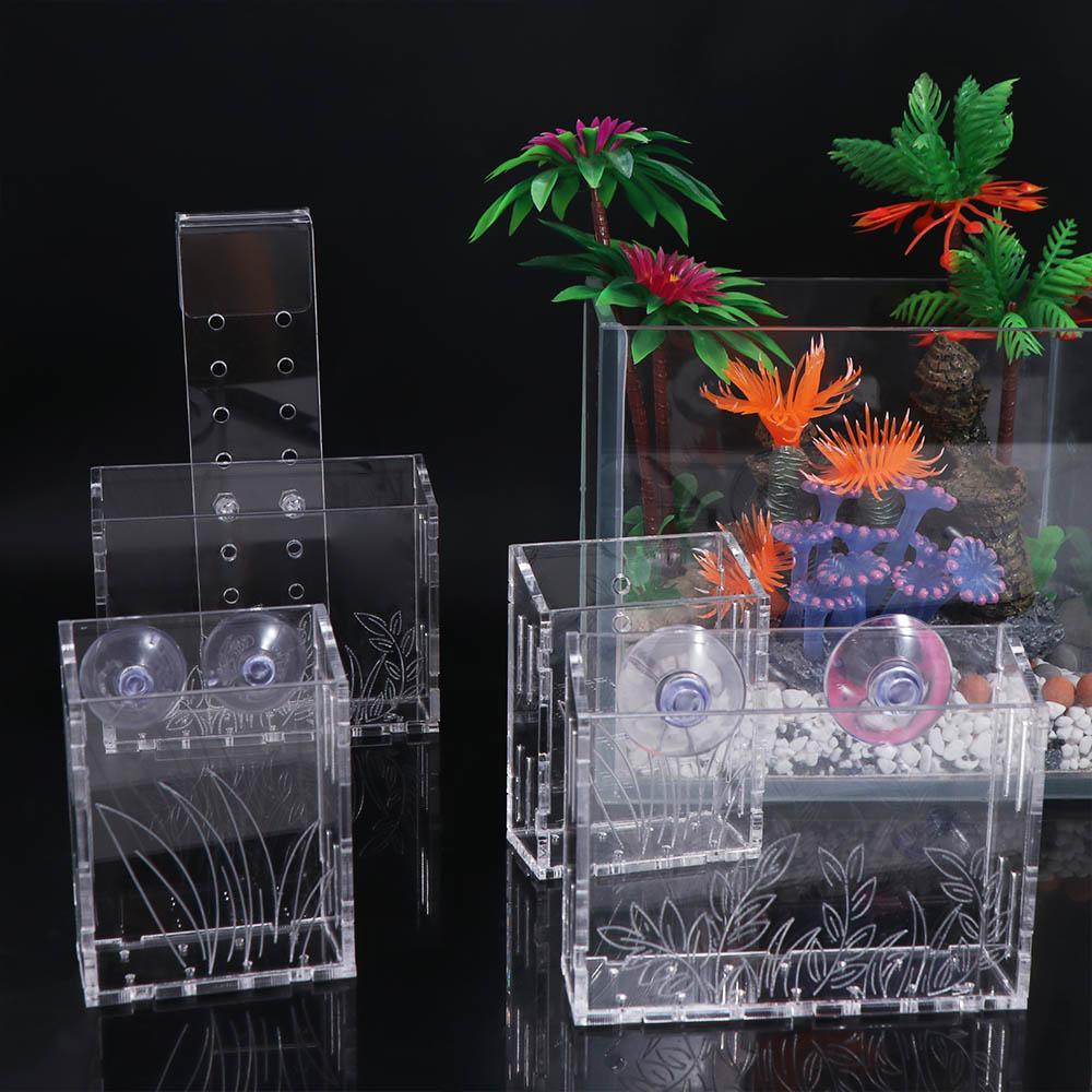 Wall Hanging Aquarium Plants Cup Floating Transparent Aquatic Planter Holder With Suction Cups Adjustable Fish Tank Planting Cup
