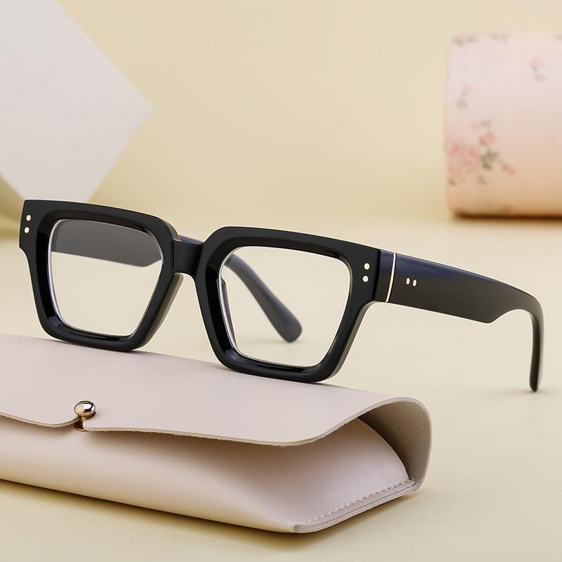 Square Glasses For Women Can Be Equipped With Myopia Flat Glasses For Men'S Optical Frames