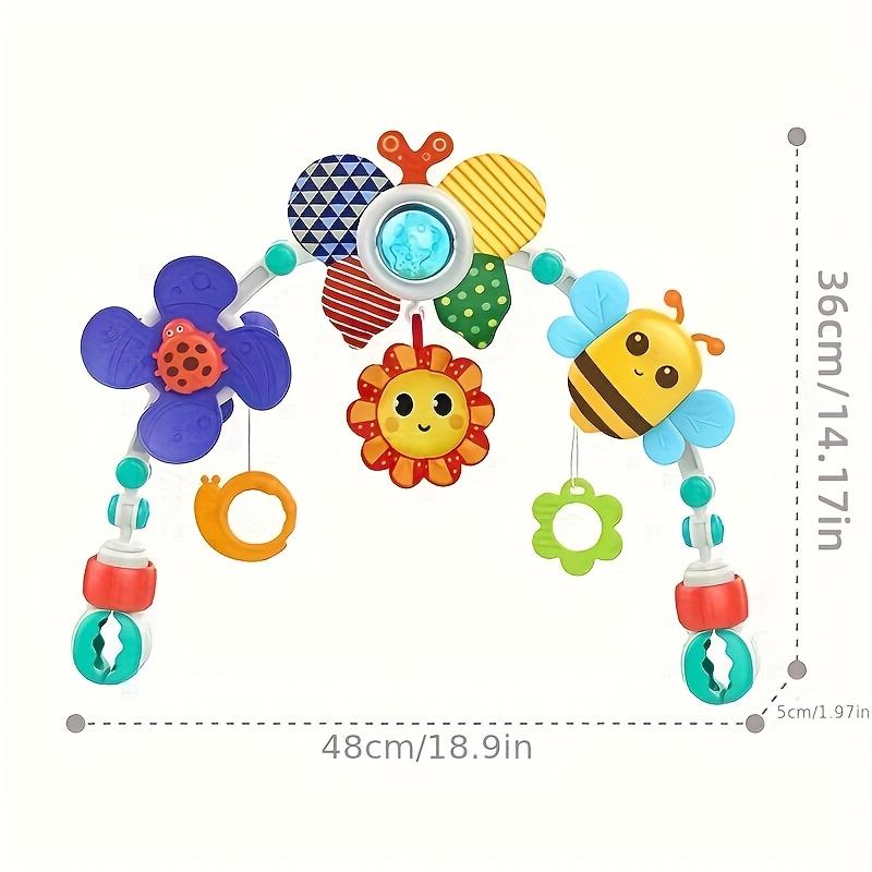 Adjustable Hanging Mobile Toy for Infants Vibrant Nature Themed Design with Butterflies, Flowers, and Bees  Ideal for Crib, Car Seat, and Stroller