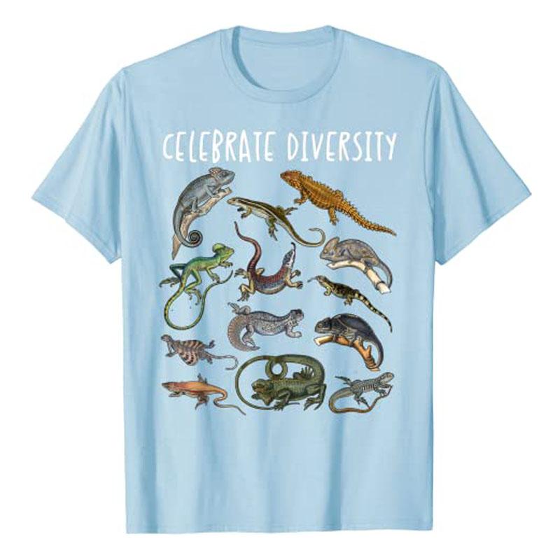 

Футболка с разными видами ящериц, Рубашка с рептилиями, Подарок для любителя ящериц, Юмористическая забавная графическая футболка, Милый хлопковый топ с коротким рукавом 4XL