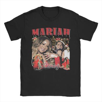 Mariahed Careys Merry Christmas  Accessories Unisex T Shirt Pure Cotton Tee Graphic Printing  T-shirt Clothing