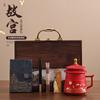 Guochao Forbidden City Ceramic Mug with Lid Booking Wind Business Souvenir Simple Tea Separation Tea Cup