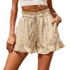 Summer New Women'S Chiffon Printed Casual Pocket Waist Shorts