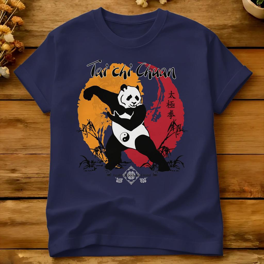 Tai Chi Yin Yang Golden Tshirt Summer Classic Tshirts 100 Cotton Trending Tee Shirt For Unisex Pattern Top Tees