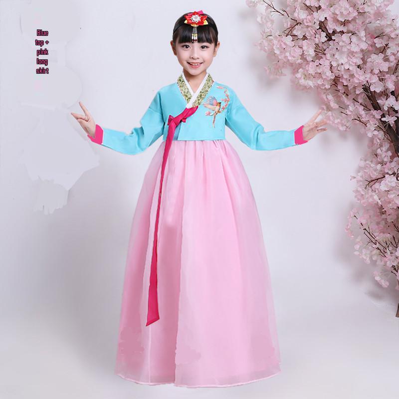 Dívčí červnový 1. Korejský tradiční Hanbok - Joseonský etnický performance taneční kostým