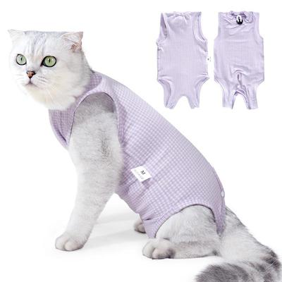Vestiti per Animali Domestici, Vestiti Anti-leccamento per Svezzamento Gatti Dopo Sterilizzazione, Facili Da Indossare e Togliere, Traspiranti