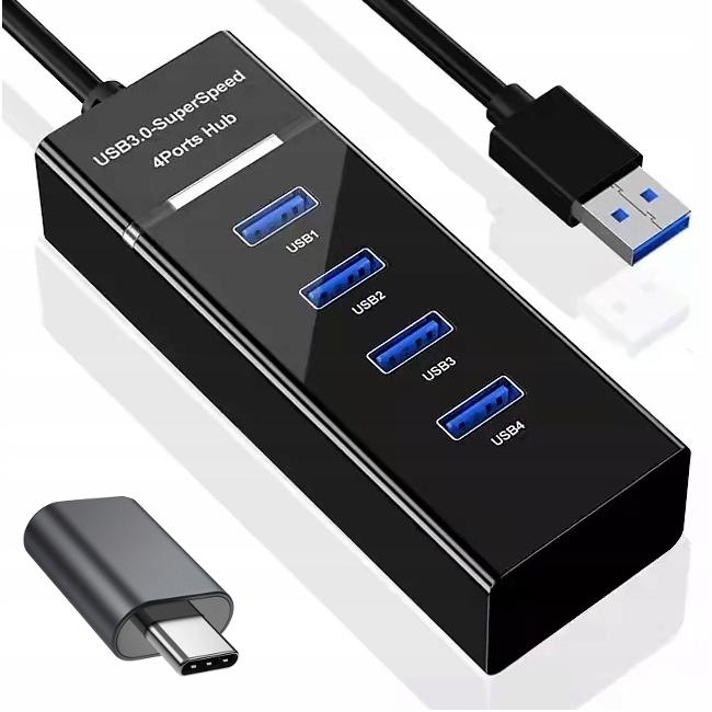 4X USB 3.0 Hub Port Splitter