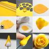 5/7Pcs Peony Petal Veiner Silicone Mold with Stainless Steel Cutter Handmade Fondant Flower Molds for Cake Decorating Bakeware T